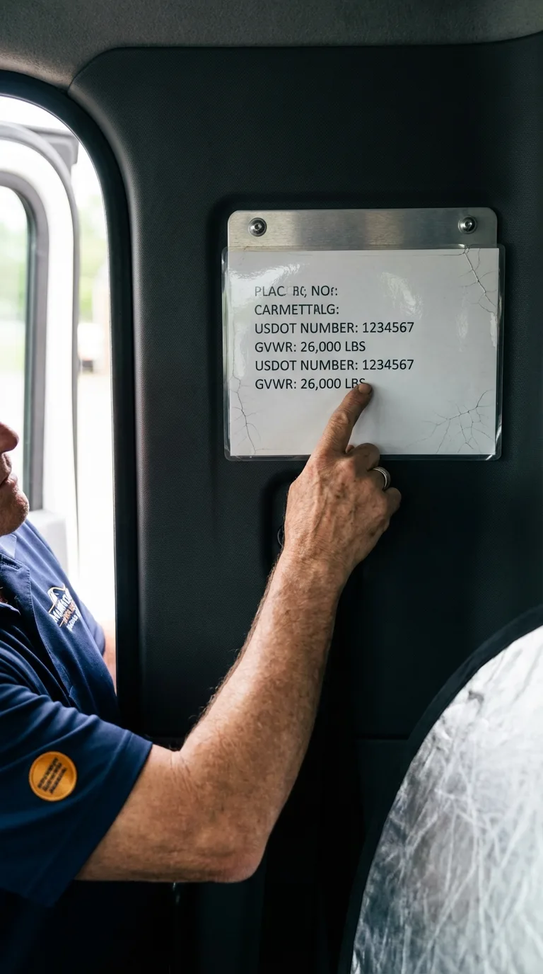 USDOT licensing placard verification in Paullina